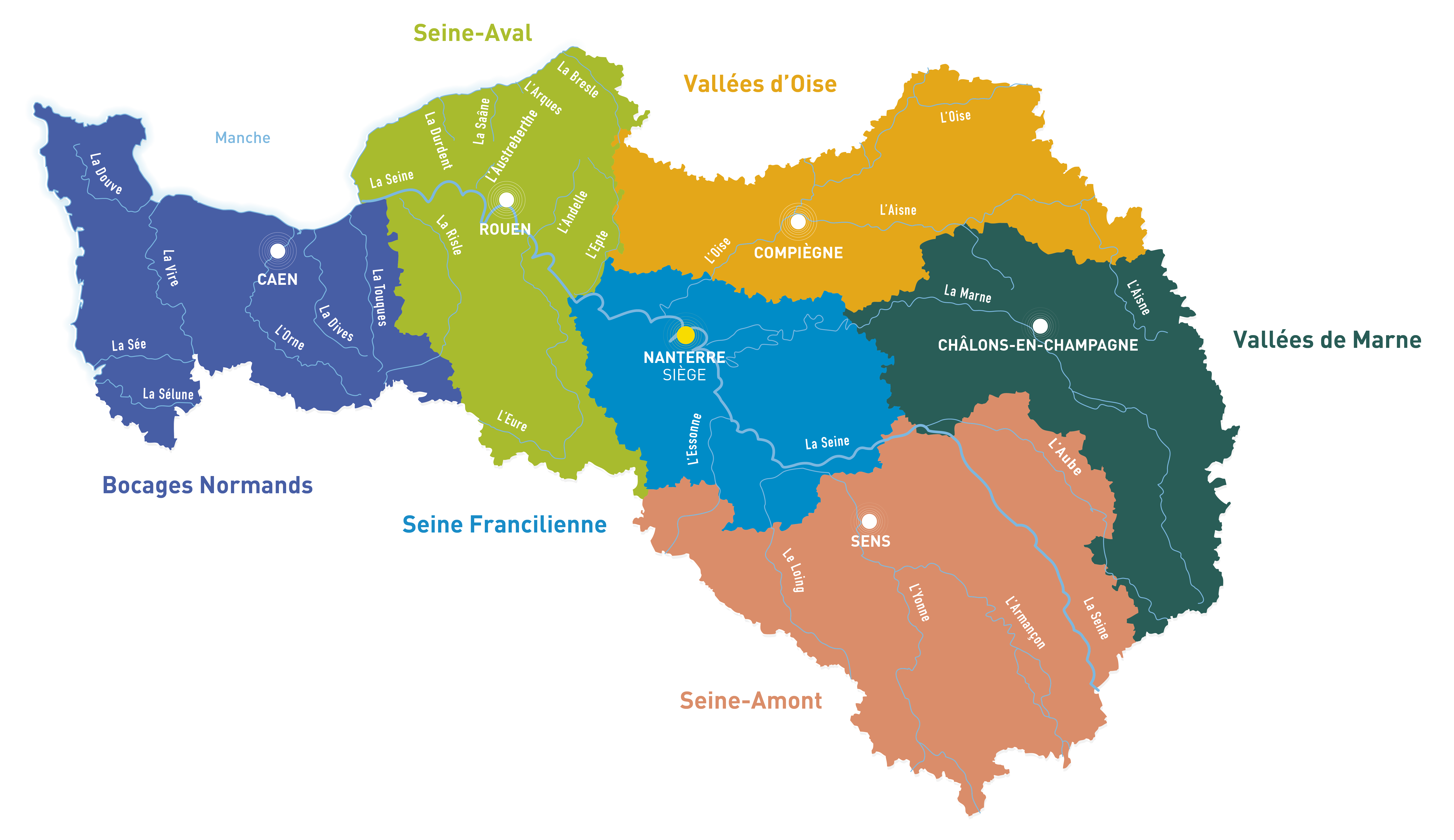 Carte des directions territoriales 